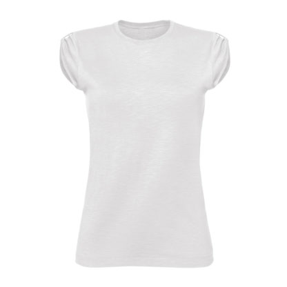 t-shirt cotone fiammato fashon personaizzata stampata alterego donna bianca