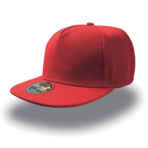 Cappello Atlantis Snap five visiera piatta personalizzato stampato ricamato alterego hip pop rosso