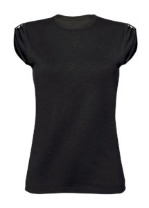 t-shirt cotone fiammato fashon personaizzata stampata alterego nera donna