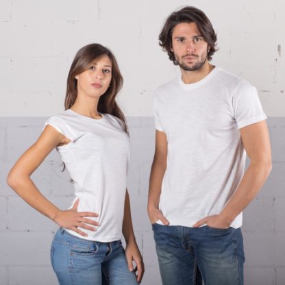 t-shirt cotone fiammato fashon personaizzata stampata alterego bianca