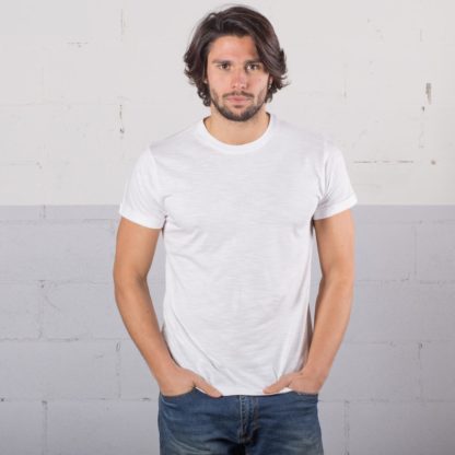 t-shirt cotone fiammato fashon personaizzata stampata alterego bianca uomo