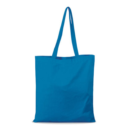 shopper bag in cotone personalizzata stampata alterego economica azzurra