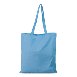 shopper bag in cotone personalizzata stampata alterego economica celeste