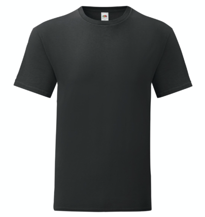 t-shirt maglietta fruit of the loom iconic personalizzata ingrosso rivenditori fornitori alterego custom shop nera