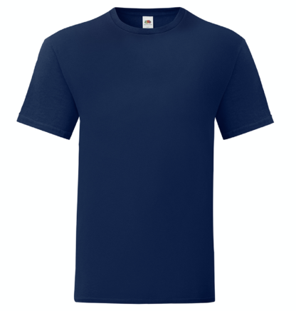 t-shirt maglietta fruit of the loom iconic personalizzata ingrosso rivenditori fornitori alterego custom shop blu navy