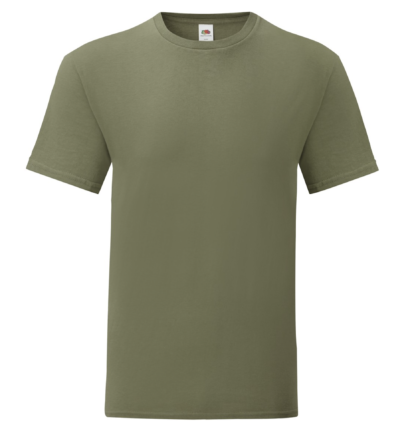 t-shirt maglietta fruit of the loom iconic personalizzata ingrosso rivenditori fornitori alterego custom shop Verde Militare