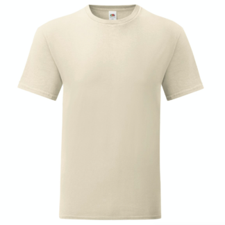 t-shirt maglietta fruit of the loom iconic personalizzata ingrosso rivenditori fornitori alterego custom shop beige natural