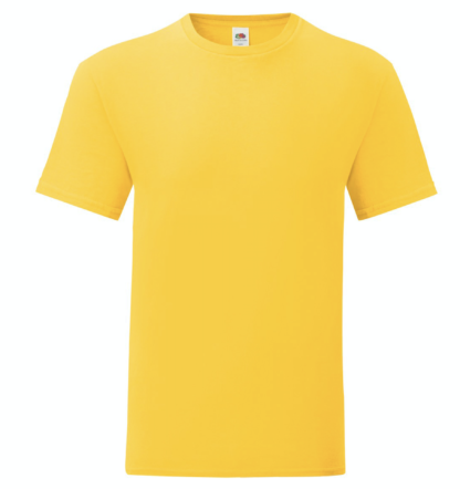t-shirt maglietta fruit of the loom iconic personalizzata ingrosso rivenditori fornitori alterego custom shop gialla