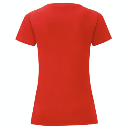t-shirt maglietta fruit of the loom iconic donna femminile personalizzata ingrosso rivenditori fornitori alterego custom shop rossa