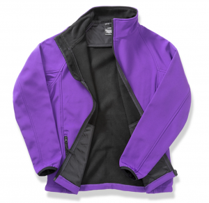 giacca softshell viola personalizzabile