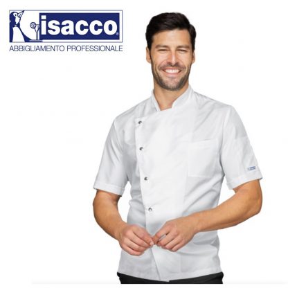 Giacca Cuoco chef isacco bianca belfast manica corta